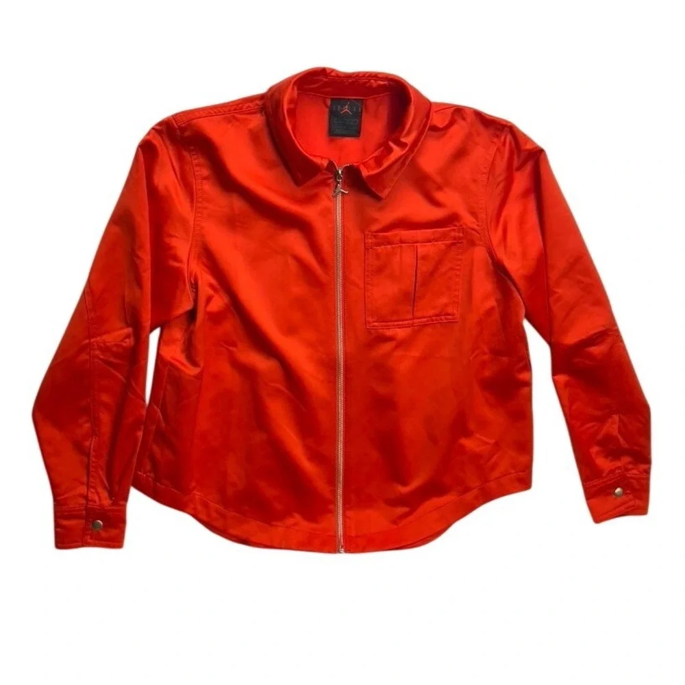 Jordan Jumpman‎ Zip Front Loose Fit Orange Track Jacket Size S